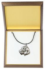 Artdog Jazbečar II - verižica s psom v darilni škatli, posrebreni medaljon za oboževalca psov, vpadljiv obesek Art-Dog