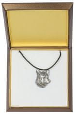 Artdog Cardigan Welsh Corgi - ogrlica s psom v darilni škatli, posrebreni medaljon za oboževalca psov, privlačen obesek Art-Dog