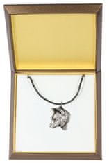 Artdog Shiba Inu - verižica s psom v darilni škatli, posrebreni medaljon za oboževalca psov, privlačen obesek Art-Dog