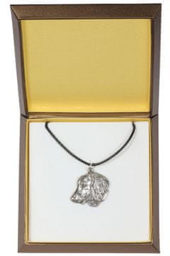 Artdog Jazbečar IV - verižica s psom v darilni embalaži, posrebreni medaljon za ljubitelja psov, vpadljiv obesek Art-Dog