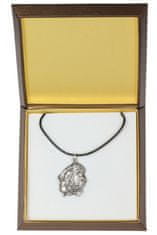 Artdog Basset Hound III - verižica s psom v darilni škatli, posrebreni medaljon za oboževalca psov, vpadljiv obesek Art-Dog