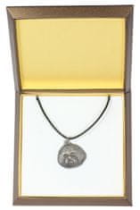 Artdog Bichon Frise, Tenerife Dog - verižica s psom v darilni škatli, posrebreni medaljon za oboževalca psov, privlačen obesek Art-Dog