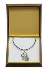 Artdog Angleški koker španjel - verižica s psom v darilni škatli, posrebreni medaljon za oboževalca psov, privlačen obesek Art-Dog