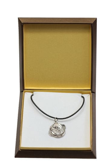 Artdog Angleški buldog, Bulldog III - verižica s psom v darilni škatli, posrebreni medaljon za oboževalca psov, vpadljiv obesek Art-Dog