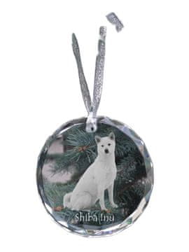 Artdog Shiba Inu - kristalna kroglica s fotografijo, fotografije psa v kristalu, personaliziran obesek za božično drevo Art-Dog
