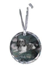 Artdog Shih Tzu, Shi tsu, Shi-Tzu, Szi-cu, Szitzu - kristalna kroglica s fotografijo, fotografije psa v kristalu, personaliziran obesek za božično drevo Art-Dog