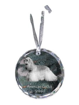 Artdog Ameriški koker španjel - kristalna kroglica s fotografijo, fotografije psa v kristalu, personaliziran obesek za božično drevesce Art-Dog