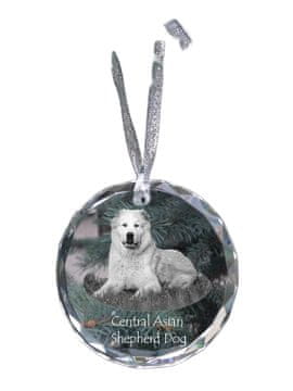 Artdog Srednjeazijski ovčar - kristalna kroglica s fotografijo, fotografije psa v kristalu, personaliziran obesek za božično drevesce Art-Dog