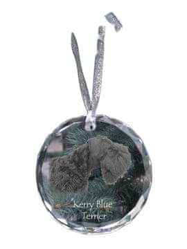 Artdog Kerry Blue Terrier, Irski Blue Terrier - kristalna kroglica s fotografijo, fotografije psa v kristalu, personaliziran obesek za božično drevesce Art-Dog