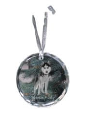 Artdog Sibirski haski, Sibirski haski - kristalna kroglica s fotografijo, fotografije psa v kristalu, personaliziran obesek za božično drevesce Art-Dog