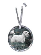 Artdog Sealyham terier - kristalna kroglica s fotografijo, fotografije psa v kristalu, personaliziran obesek za božično drevo Art-Dog