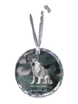 Artdog Norveški puffin dog, norveški lundehund - kristalna kroglica s fotografijo, fotografije psa v kristalu, personaliziran obesek za božično drevesce Art-Dog