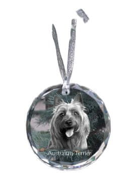 Artdog Avstralski terier, Aussie - kristalna kroglica s fotografijo, fotografije psa v kristalu, personaliziran obesek za božično drevesce Art-Dog