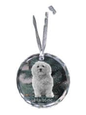 Artdog Havanka, havanka - kristalna kroglica s fotografijo, fotografije psa v kristalu, personaliziran obesek za božično drevesce Art-Dog