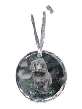 Artdog Boykin Spaniel - kristalna kroglica s fotografijo, fotografije psa v kristalu, personaliziran obesek za božično drevo Art-Dog