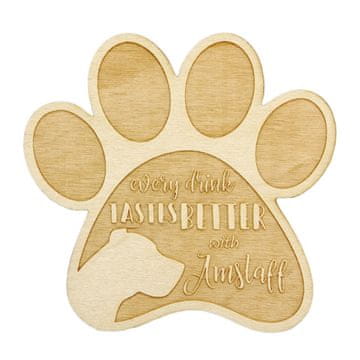 Artdog Ameriški staffordshirski terier, Amstaff, Amstaf - podstavek za skodelice, graviran podstavek s psom, darilo za ljubitelja psov znamke Art-Dog