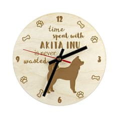 Artdog Akita, Akita Inu - ura s psom, lesena ura z gravuro, personalizirana ura Art-Dog