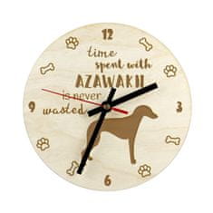 Artdog Afriški hrt, Azawakh - ura s psom, lesena ura z gravuro, personalizirana ura Art-Dog