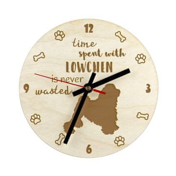 Artdog Levji pes, Lowchen - ura s psom, lesena ura z gravuro, personalizirana ura Art-Dog