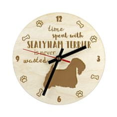 Artdog Sealyham terier - ura s psom, lesena ura z gravuro, personalizirana ura Art-Dog