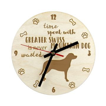 Artdog Veliki švicarski planšarski pes - ura s psom, lesena ura z gravuro, personalizirana ura Art-Dog