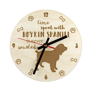 Artdog Boykin Spaniel - ura s psom, lesena ura z gravuro, personalizirana ura Art-Dog