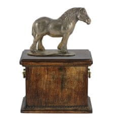 Artdog Belgijski / Percheron - žara za konjski pepel, žara s kipcem, elegantna žara s konjem Art-Dog