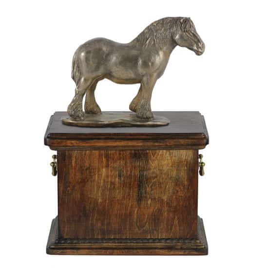 Artdog Belgijski / Percheron - žara za konjski pepel, žara s kipcem, elegantna žara s konjem Art-Dog