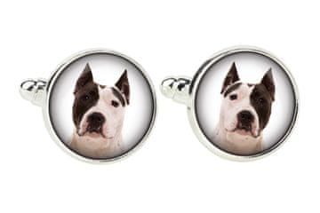 Artdog Ameriški Staffordshire terier, Amstaff, Amstaf - manšetni gumbi, dekoracija srajce, obesek za srajco Art-Dog