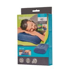 WOWO Napihljiv potovalni vzglavnik iz velurja 42 × 26 × 10 cm mornarsko modra