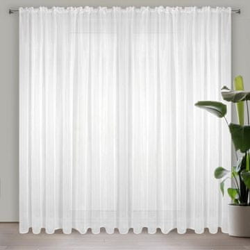 shumee PRIPRAVLJENA ZAVESA LUCY NA TRKU 400 X 300 CM BELA