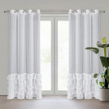shumee GOTOVA ZAVESA CARLI 140 X 250 CM BELA