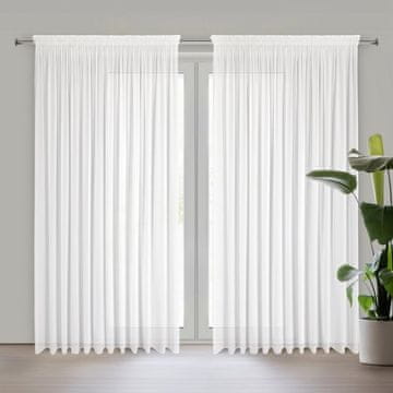 shumee PRIPRAVLJENA ZAVESA DEBRA NA TRAKU 400 X 270 CM BELA