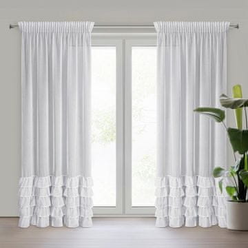 shumee CARLI READY ZAVESA NA TRAKU 140 X 270 CM, BELA