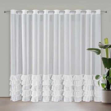 shumee GOTOVA POSODA ZA ZAVESE 1 300 X 250 CM BELA