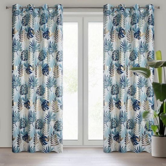 shumee GOTOVA ZAVESA MALTA 140X250 CM MORNO MODRA