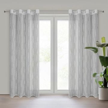 shumee GOTOVA ZAVESA ALENI 140 X 250 CM SREBRNA