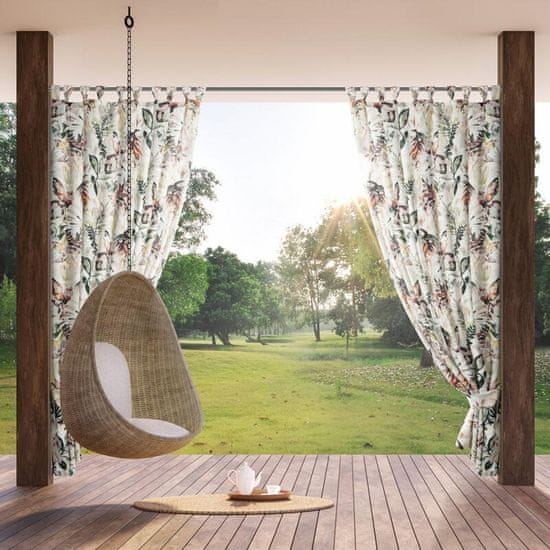 shumee GOTOVA ZAVESA GARDEN2 Z BODICAMI 155 X 200 CM BELA