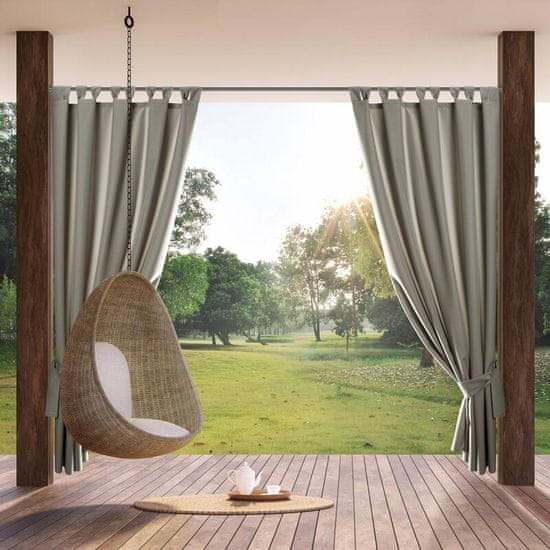 shumee GOTOVA ZAVESA GARDEN Z BODICAMI 155 X 240 CM BEŽ