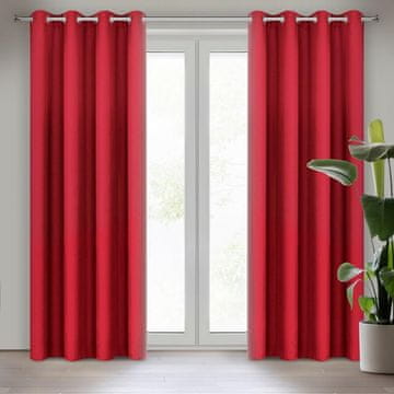 shumee GOTOVA ZAVESA RITA 140 X 250 CM RDEČA
