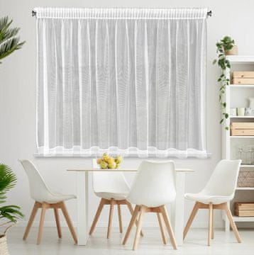shumee GOTOVA NEL ZAVESA NA TRAKU 300 X 145 CM BELA
