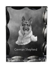 Artdog Nemški ovčar, alzaški - kristal s fotografijo psa, stekleni kipec s fotografijo, unikaten okvir s fotografijo Art-Dog