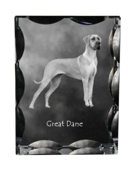 Artdog Nemška doga - kristal s fotografijo psa, stekleni kipec s fotografijo, unikaten okvir s fotografijo Art-Dog