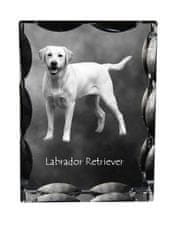 Artdog Labradorec I - kristal s fotografijo psa, stekleni kipec s fotografijo, unikaten okvir s fotografijo Art-Dog