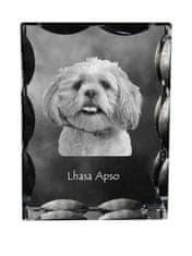 Artdog Lhasa Apso - kristal s fotografijo psa, stekleni kipec s fotografijo, unikaten okvir s fotografijo Art-Dog