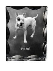 Artdog Ameriški Pit Bull Terrier, Pit Bull, Ameriški Pit Bull Terrier, Pitbull, APBT - kristal s fotografijo psa, steklen kipec s fotografijo, unikaten okvir s fotografijo Art-Dog