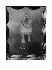 Artdog Shar Pei - kristal s fotografijo psa, stekleni kipec s fotografijo, unikaten okvir s fotografijo Art-Dog