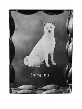 Artdog Shiba Inu - kristal s fotografijo psa, stekleni kipec s fotografijo, unikaten okvir s fotografijo Art-Dog