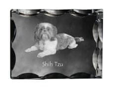 Artdog Shih Tzu, Shi tsu, Shi-Tzu, Szi-cu, Szitzu - kristal s fotografijo psa, stekleni kipec s fotografijo, unikaten okvir s fotografijo Art-Dog