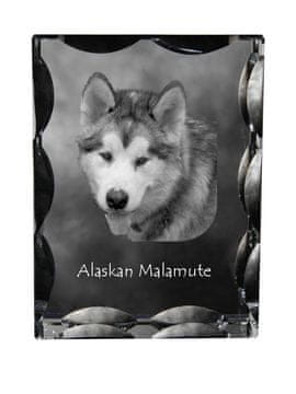 Artdog Aljaški malamut - kristal s fotografijo psa, stekleni kipec s fotografijo, unikaten okvir s fotografijo Art-Dog